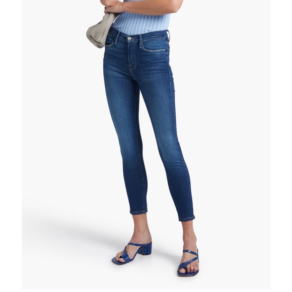 Frame Denim Le High Skinny Crop Jeans, Size 28, Color Dame - Picture 9 of 10